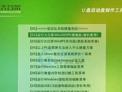 以大白菜u启动重装系统教程（手把手教你如何使用大白菜u启动进行系统重装）